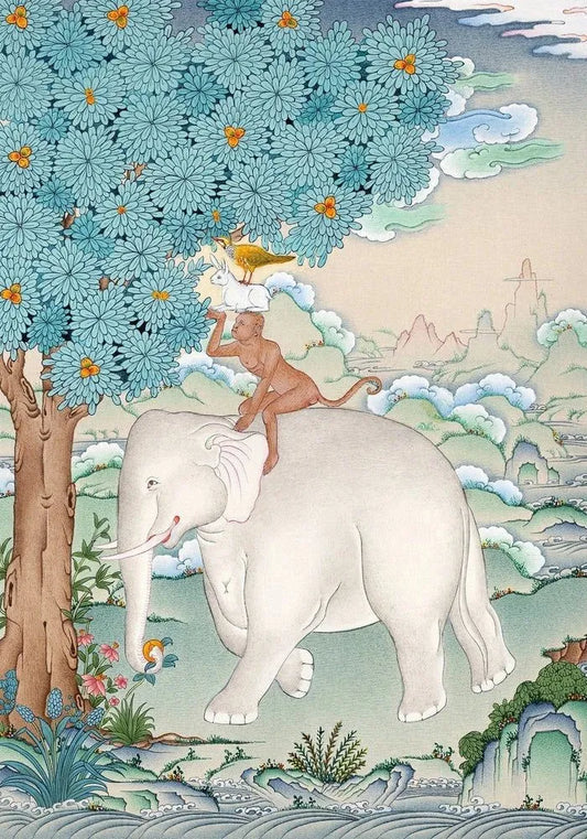 Bhutanese Female Architect | The Four Harmonious Friends in Tibetan Architecture - Gandhanra-ART
