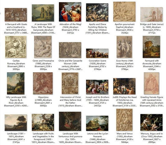 72 Painting Images by Abraham Bloemaert (Dutch, 1564-1651) - Gandhanra-ART