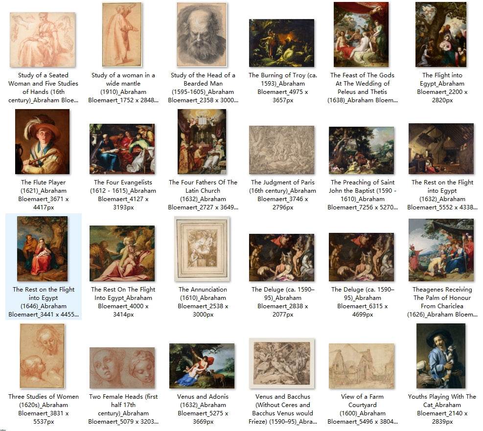 72 Painting Images by Abraham Bloemaert (Dutch, 1564-1651) - Gandhanra-ART