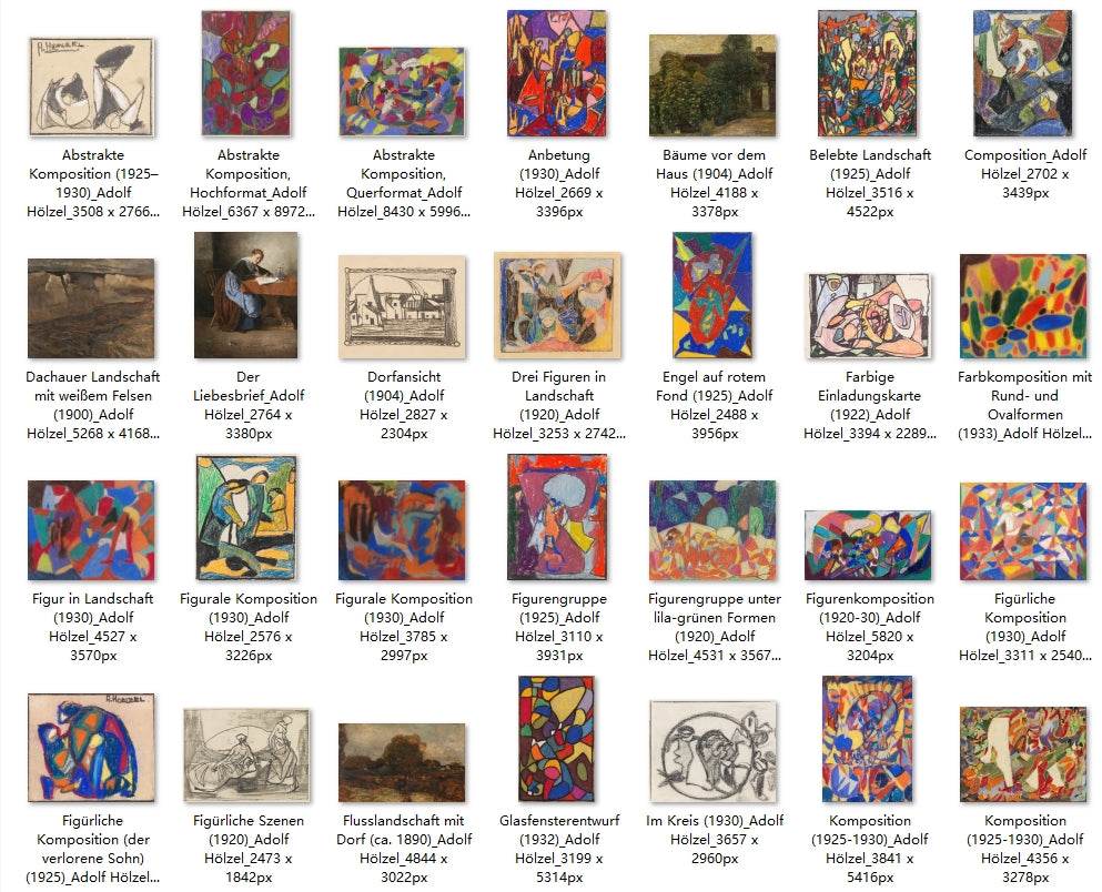 50 Painting Images by Adolf Hölzel (German, 1853 – 1934) - Gandhanra-ART