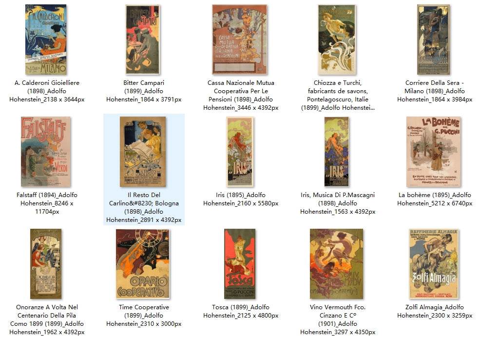 15 Painting Images by Adolfo Hohenstein (German, 1854–1928) - Gandhanra-ART