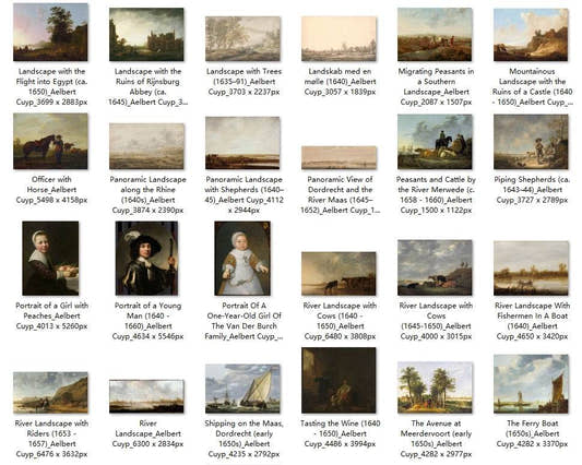 61 Painting Images by Aelbert Cuyp Dutch, 1620-1691 - Tibetan Buddhist thangka, detailed view
