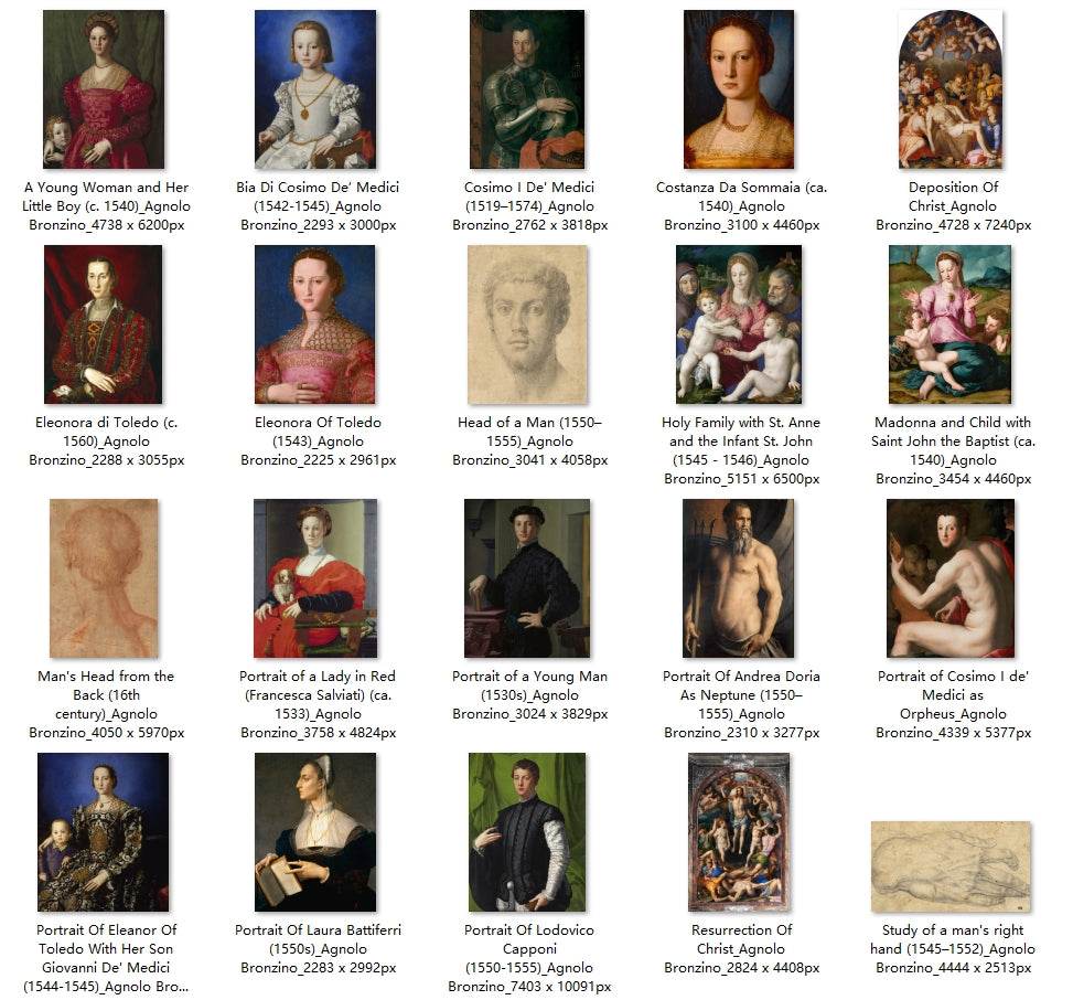 29 Painting Images by Agnolo Bronzino (Italian, 1503-1572) - Gandhanra-ART