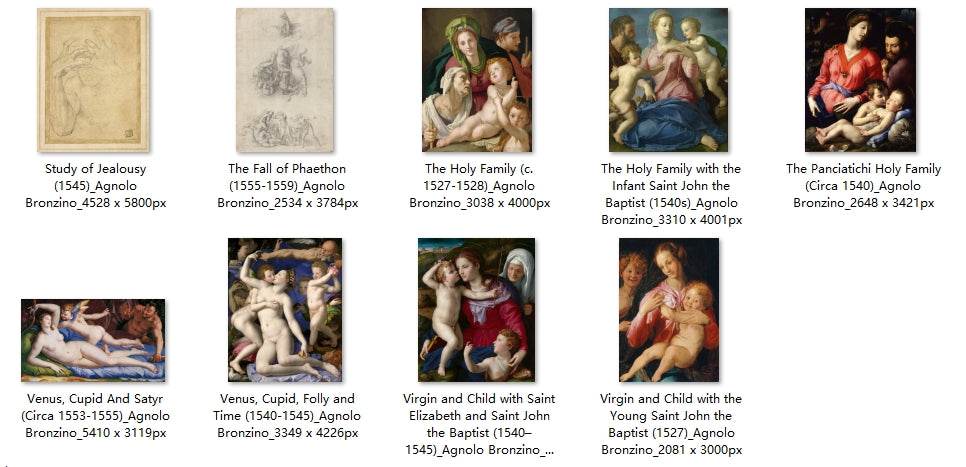 29 Painting Images by Agnolo Bronzino (Italian, 1503-1572) - Gandhanra-ART