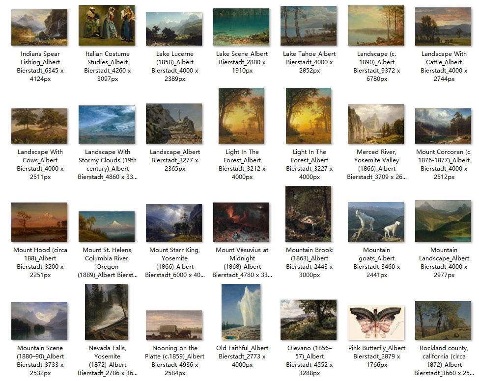 99 Painting Images by Albert Bierstadt (American, 1830-1902) - Gandhanra-ART