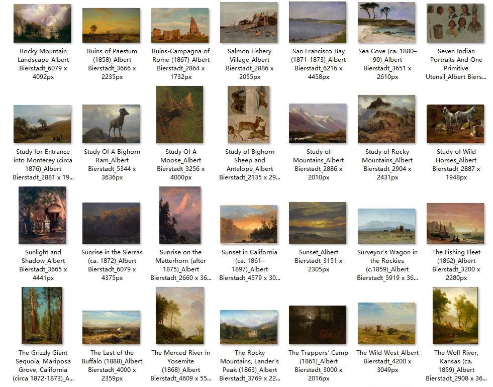 99 Painting Images by Albert Bierstadt (American, 1830-1902) - Gandhanra-ART