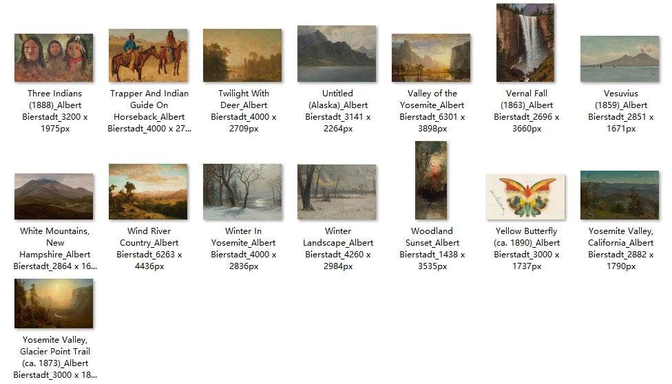 99 Painting Images by Albert Bierstadt (American, 1830-1902) - Gandhanra-ART