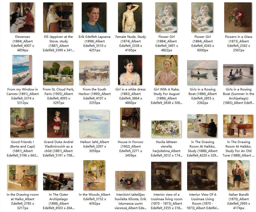 180 Painting Images by Albert Edelfelt (Finnish, 1854 - 1905) - Gandhanra-ART