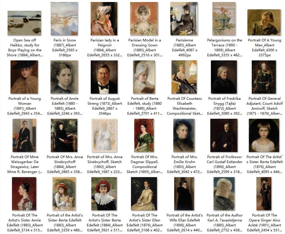 180 Painting Images by Albert Edelfelt (Finnish, 1854 - 1905) - Gandhanra-ART