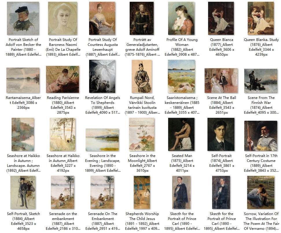 180 Painting Images by Albert Edelfelt (Finnish, 1854 - 1905) - Gandhanra-ART