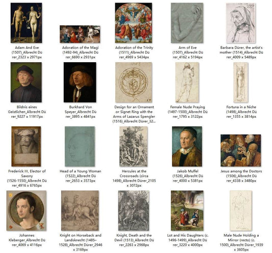 60 Painting Images by Albrecht Dürer (German, 1471-1528) - Gandhanra-ART