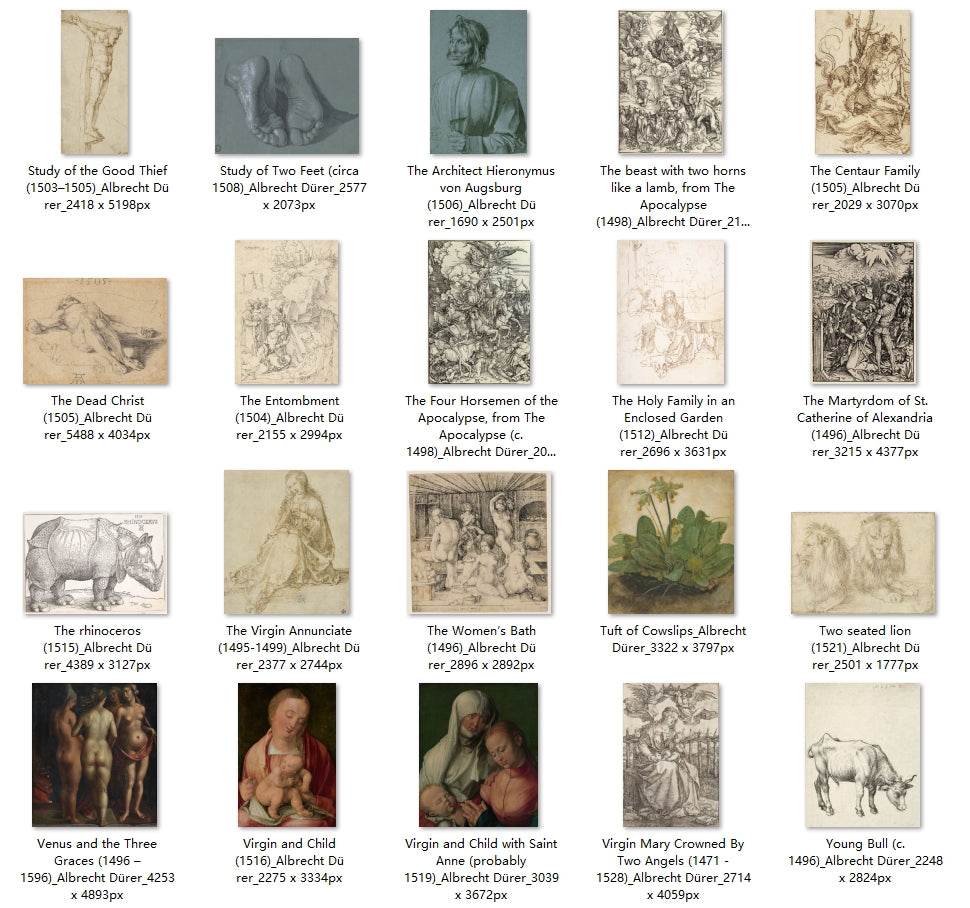 60 Painting Images by Albrecht Dürer (German, 1471-1528) - Gandhanra-ART