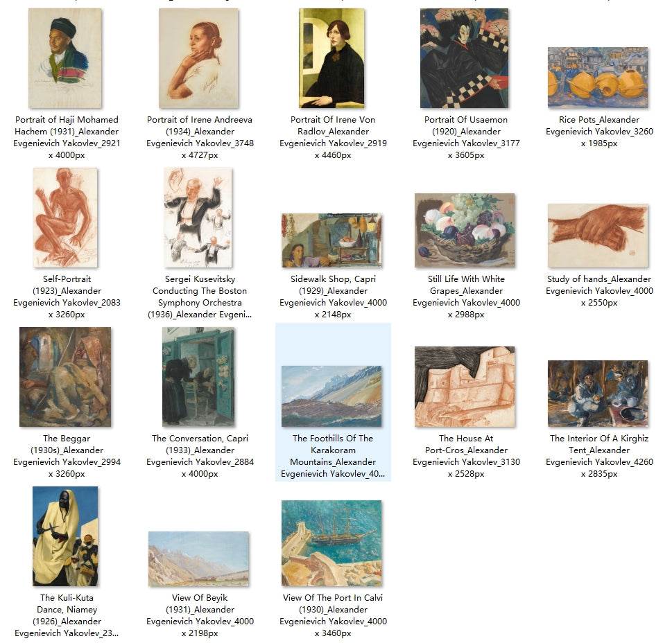 58 Painting Images by Alexander Evgenievich Yakovlev (Russian, 1887 - 1938) - Gandhanra-ART