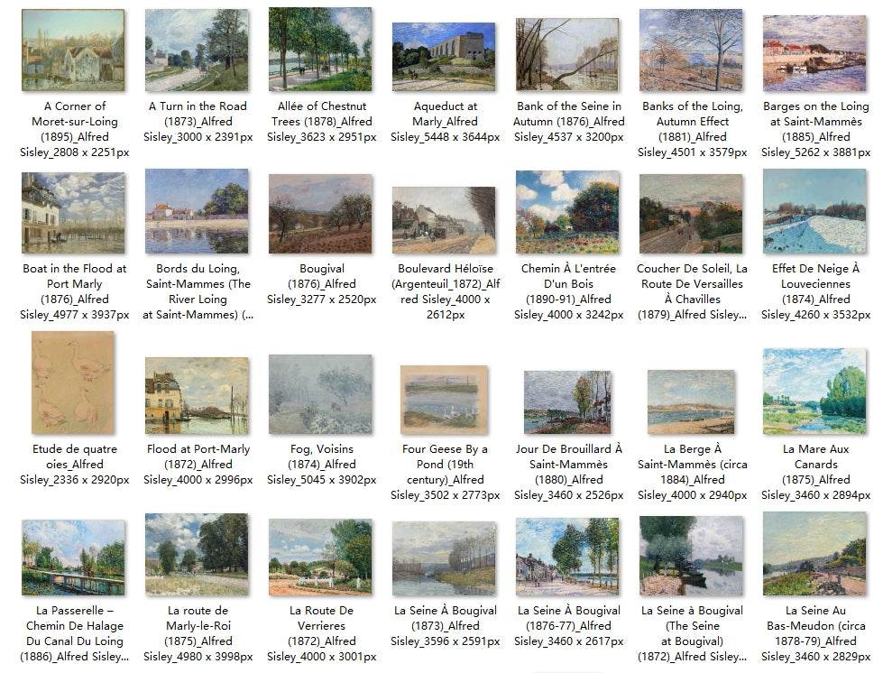 81 Painting Images by Alfred Sisley (French, 1840-1899) - Gandhanra-ART