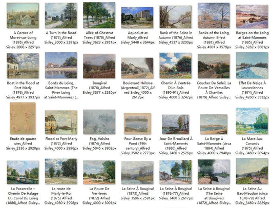 81 Painting Images by Alfred Sisley (French, 1840-1899) - Gandhanra-ART