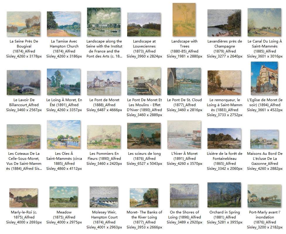 81 Painting Images by Alfred Sisley (French, 1840-1899) - Gandhanra-ART