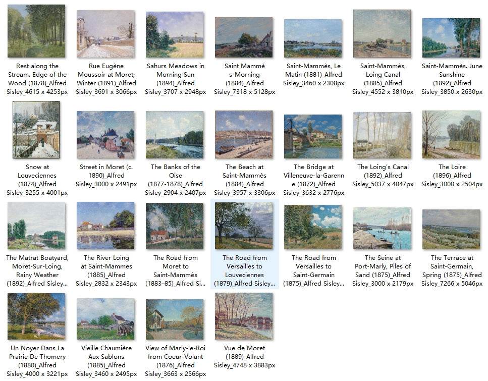 81 Painting Images by Alfred Sisley (French, 1840-1899) - Gandhanra-ART