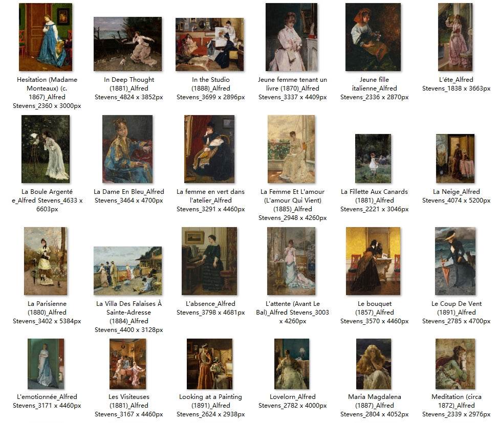 82 Painting Images by Alfred Stevens (Belgian, 1817 - 1875) - Gandhanra-ART