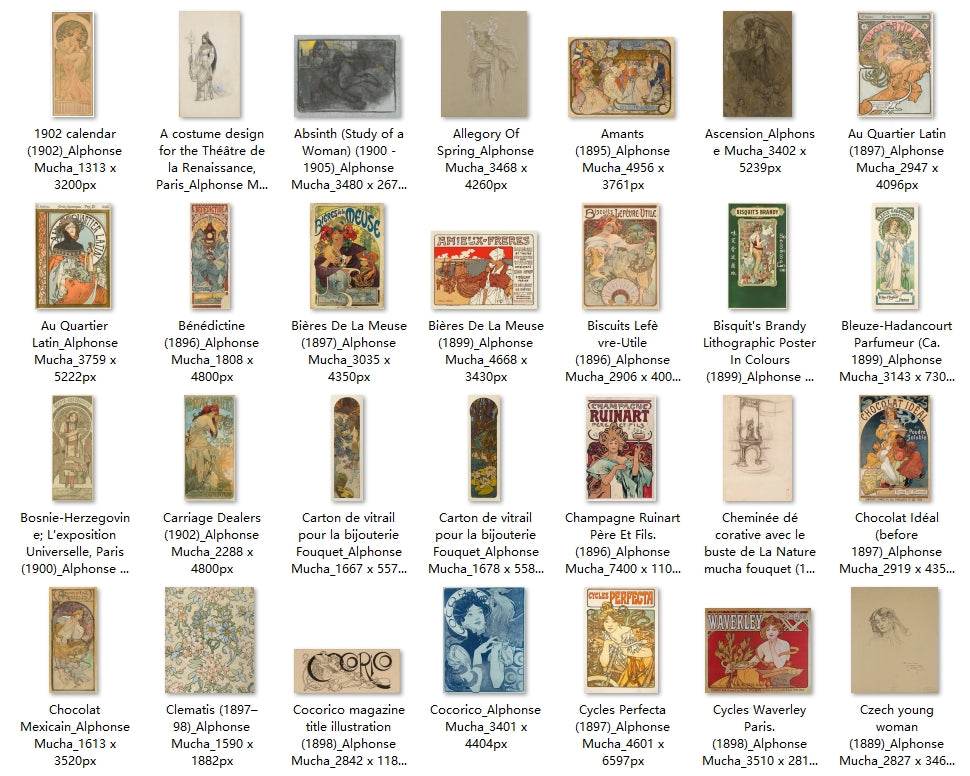 166 Painting Images by Alphonse Mucha (Czech, 1860-1939) - Gandhanra-ART