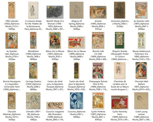 166 Painting Images by Alphonse Mucha (Czech, 1860-1939) - Gandhanra-ART