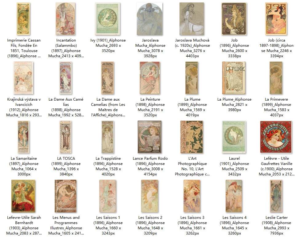 166 Painting Images by Alphonse Mucha (Czech, 1860-1939) - Gandhanra-ART