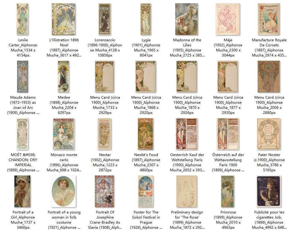 166 Painting Images by Alphonse Mucha (Czech, 1860-1939) - Gandhanra-ART