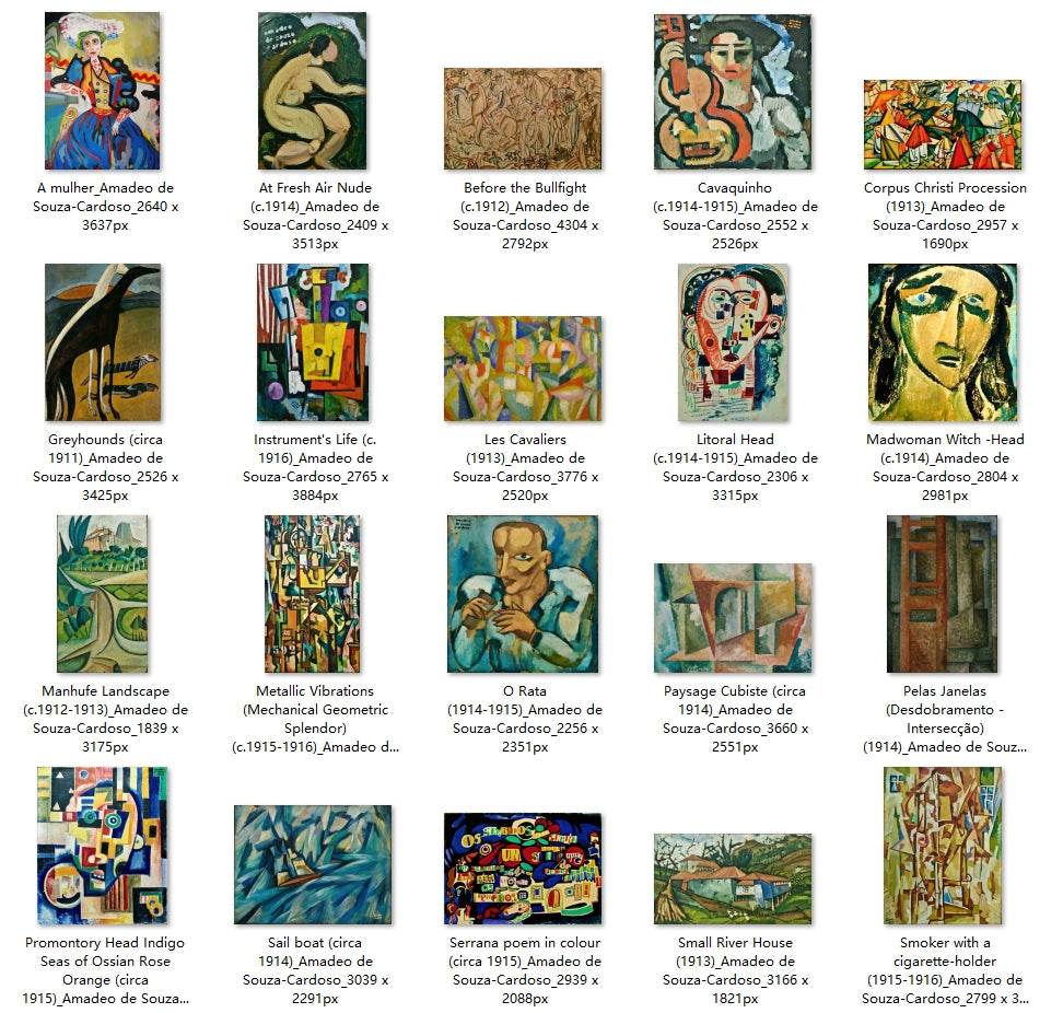35 Painting Images by Amadeo de Souza-Cardoso (Portuguese, 1887 – 1918) - Gandhanra-ART