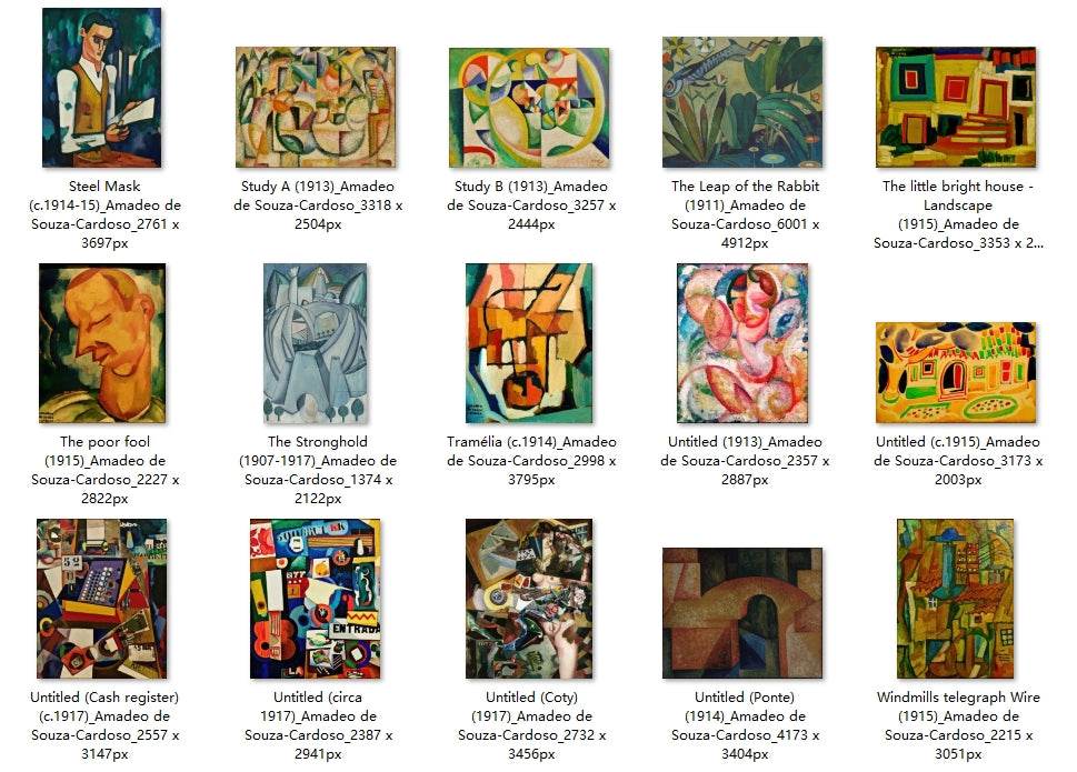 35 Painting Images by Amadeo de Souza-Cardoso (Portuguese, 1887 – 1918) - Gandhanra-ART