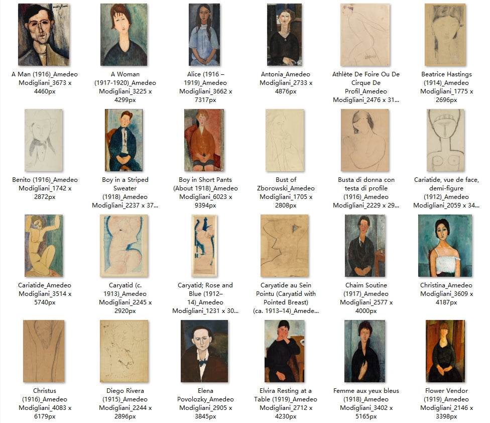 67 Painting Images by Amedeo Modigliani (Italian, 1884-1920) - Gandhanra-ART