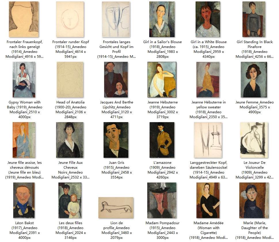 67 Painting Images by Amedeo Modigliani (Italian, 1884-1920) - Gandhanra-ART