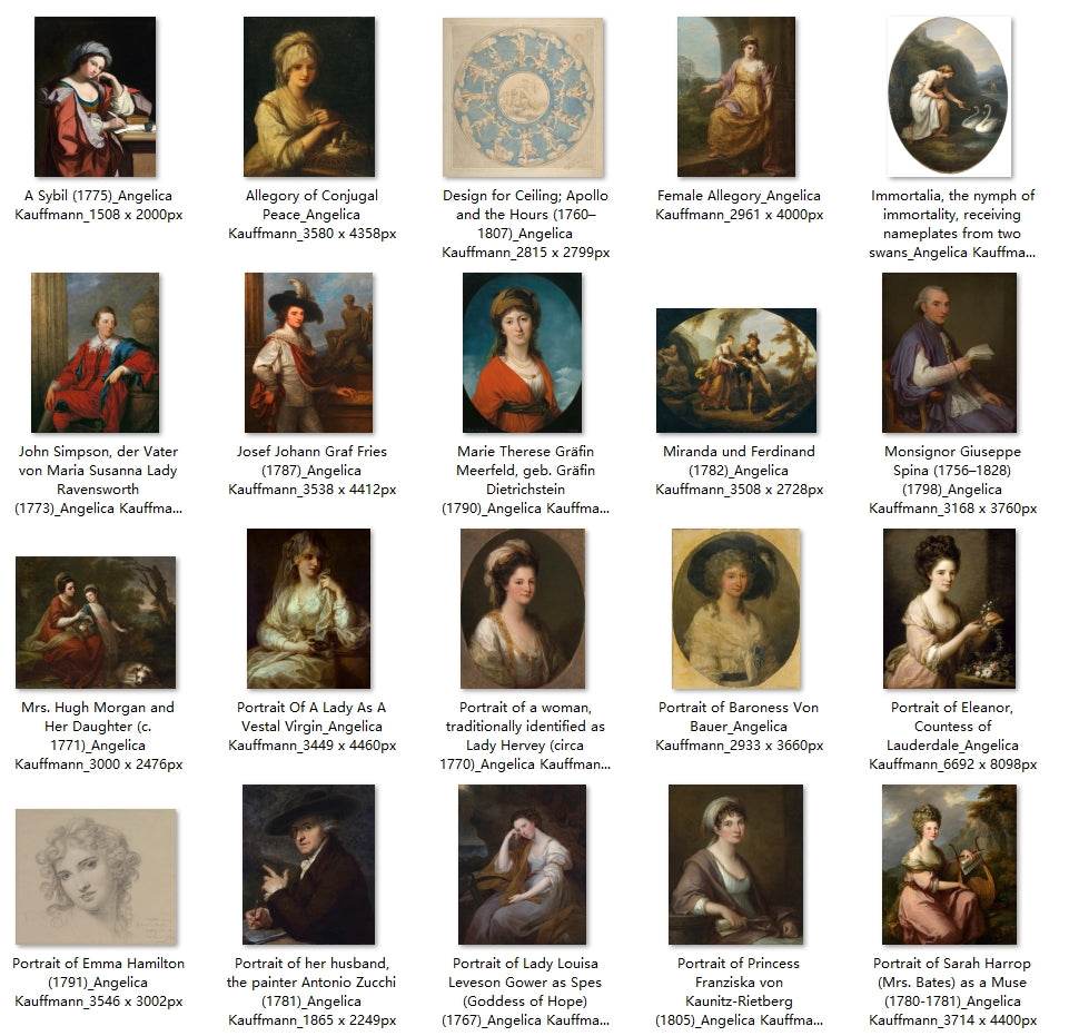 32 Painting Images by Angelica Kauffmann (Swiss, 1741 – 1807) - Gandhanra-ART
