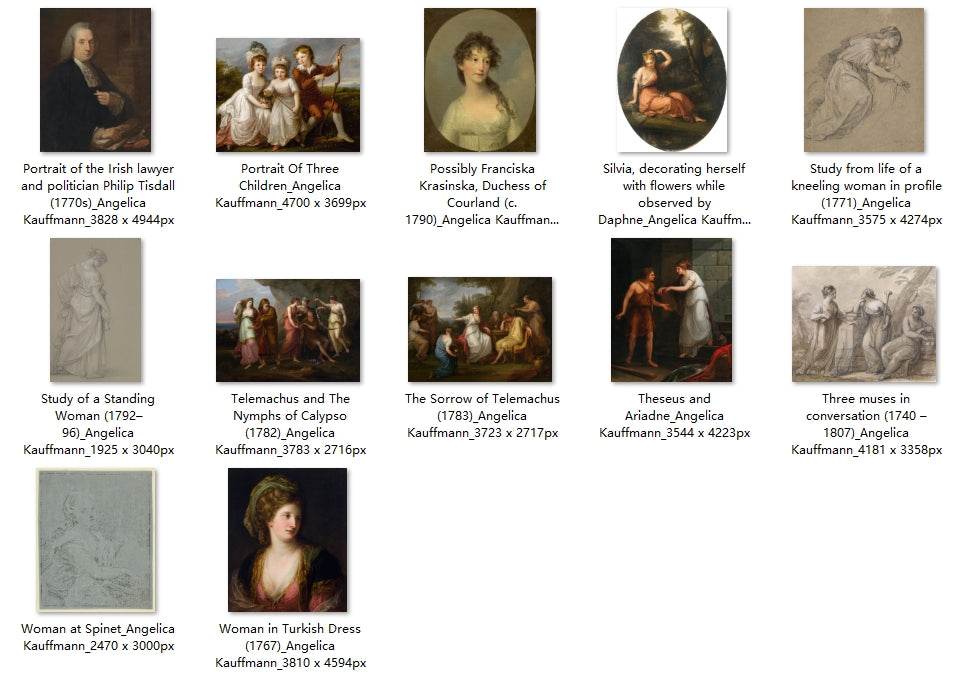 32 Painting Images by Angelica Kauffmann (Swiss, 1741 – 1807) - Gandhanra-ART