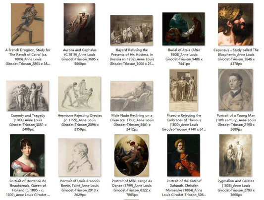 26 Painting Images by Anne Louis Girodet-Trioson (French, 1767 - 1824) - Gandhanra-ART