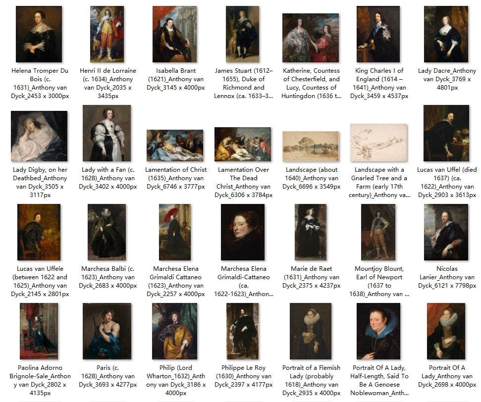 132 Painting Images by Anthony van Dyck (Flemish, 1599-1641) - Gandhanra-ART