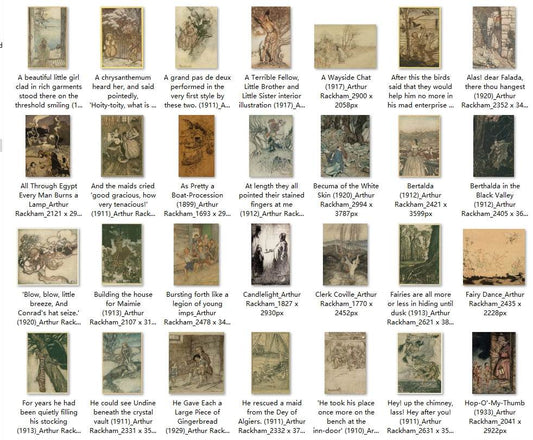98 Painting Images by Arthur Rackham (English, 1867-1939) - Gandhanra-ART