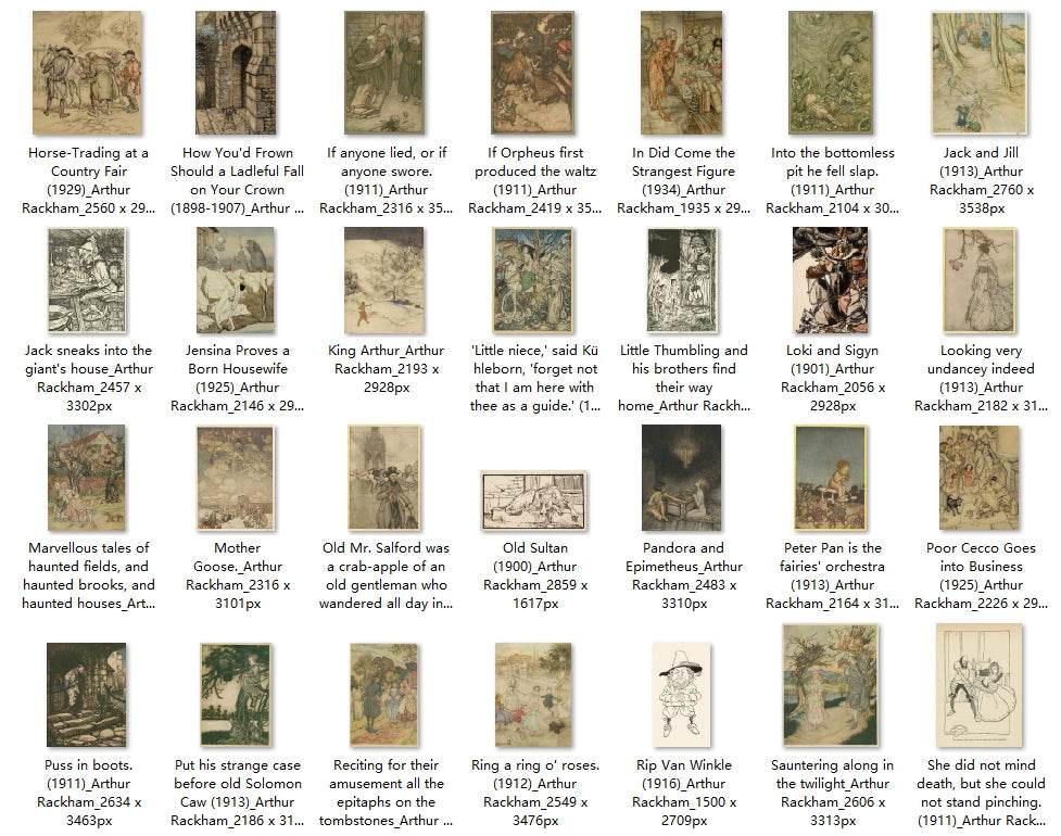 98 Painting Images by Arthur Rackham (English, 1867-1939) - Gandhanra-ART
