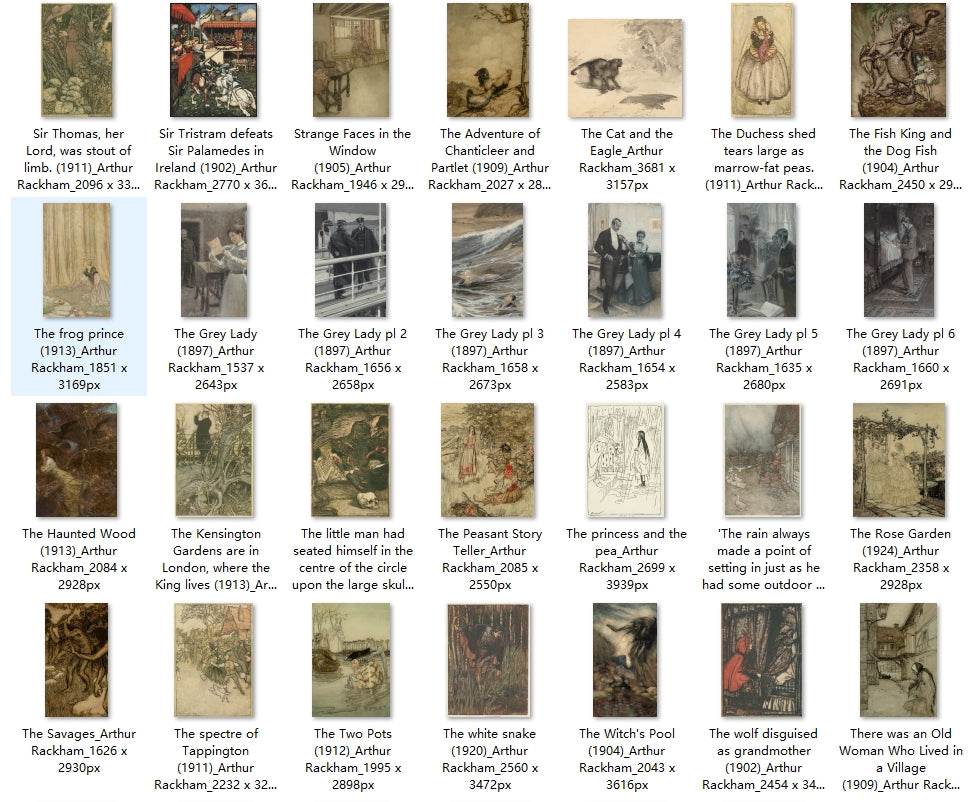 98 Painting Images by Arthur Rackham (English, 1867-1939) - Gandhanra-ART