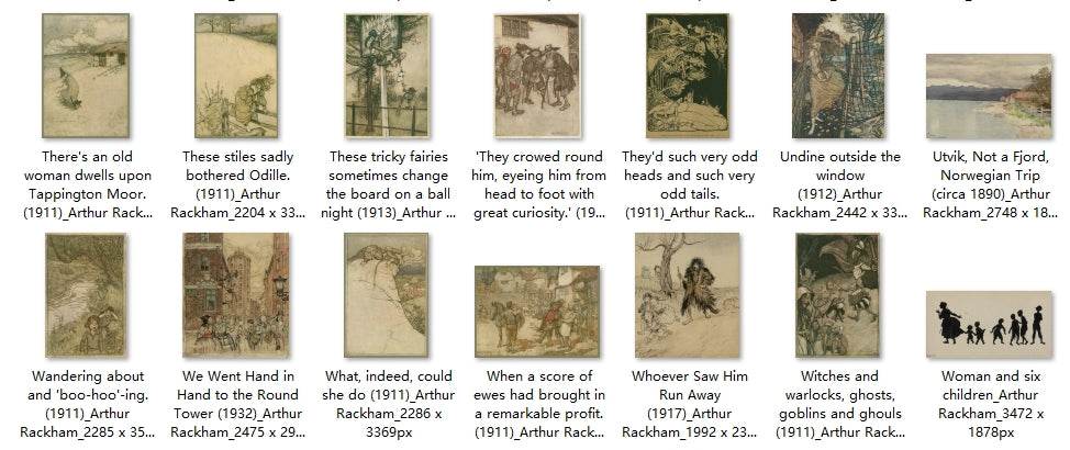 98 Painting Images by Arthur Rackham (English, 1867-1939) - Gandhanra-ART