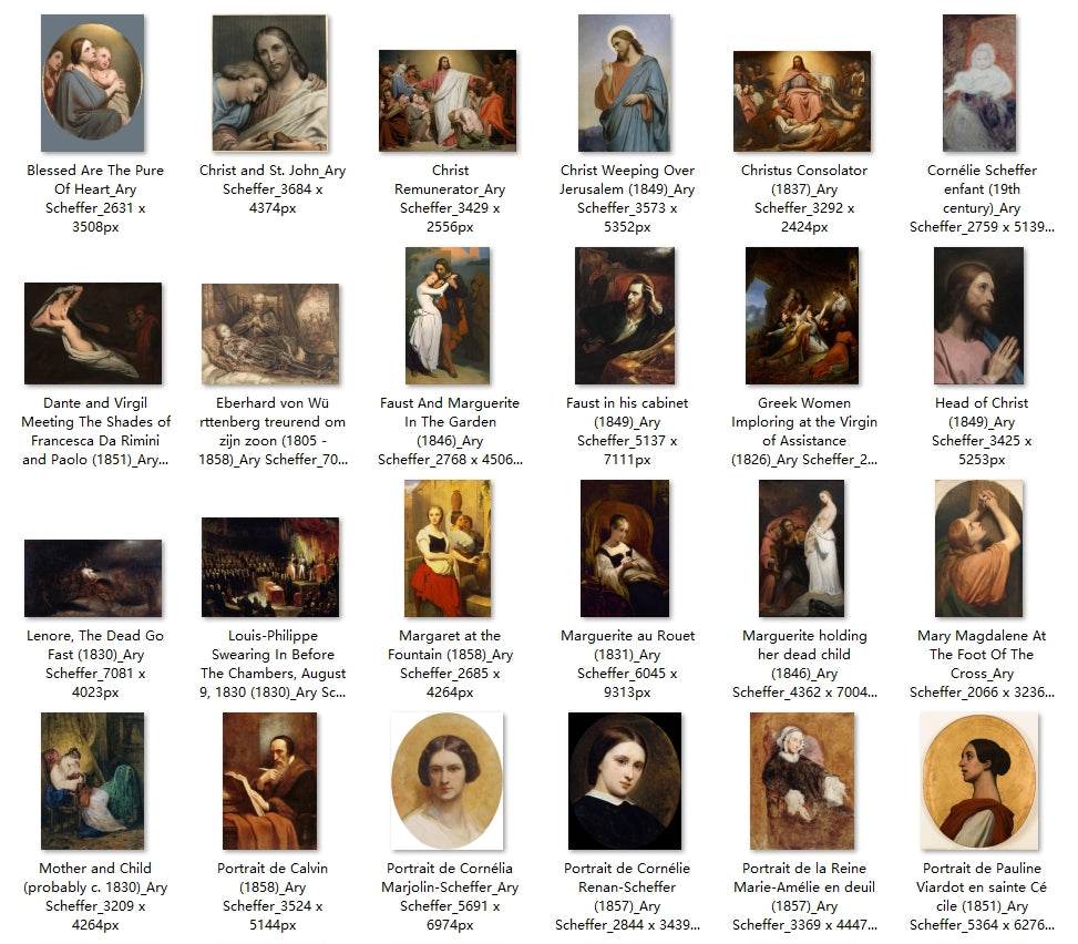 58 Painting Images by Ary Scheffer (Dutch, 1795-1858) - Gandhanra-ART