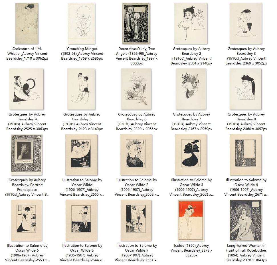 33 Painting Images by Aubrey Vincent Beardsley (English, 1872-1898) - Gandhanra-ART