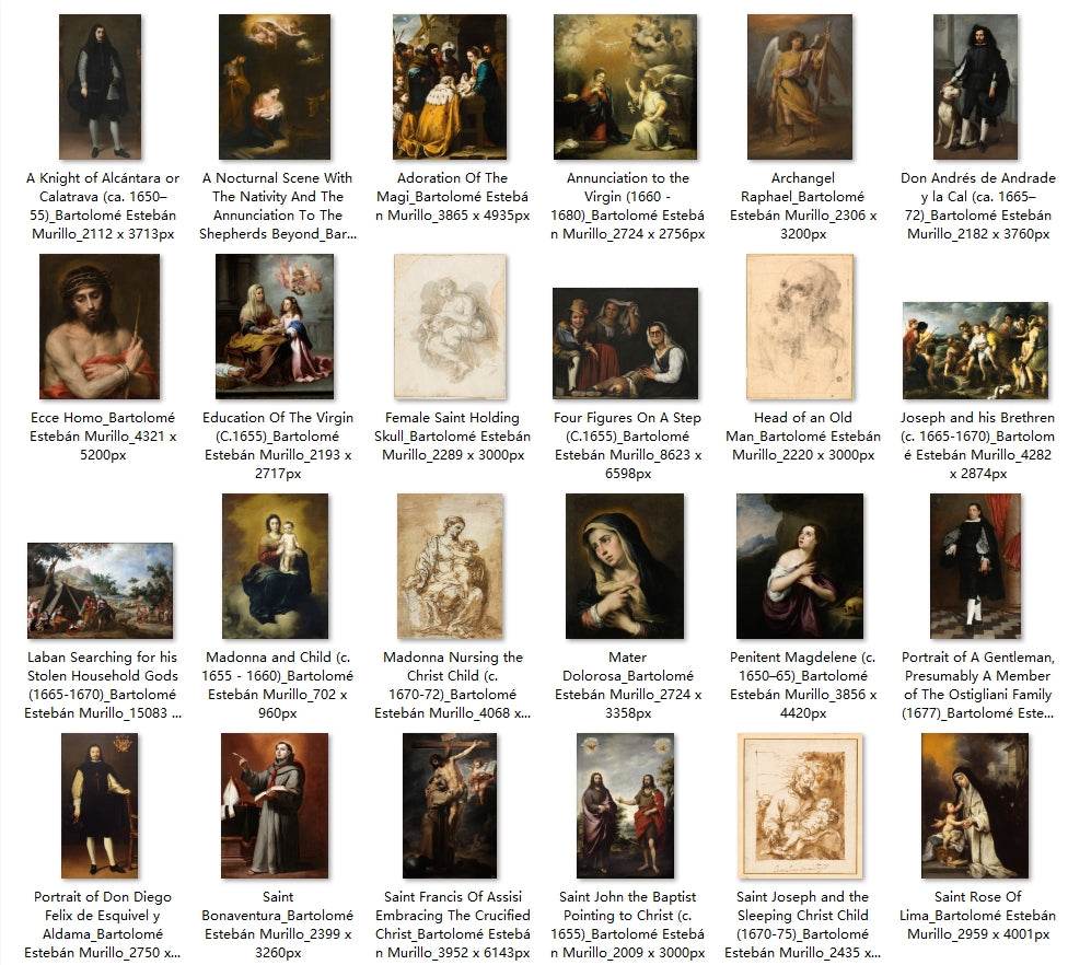 57 Painting Images by Bartolomé Estebán Murillo (Spanish, 1617-1682) - Gandhanra-ART