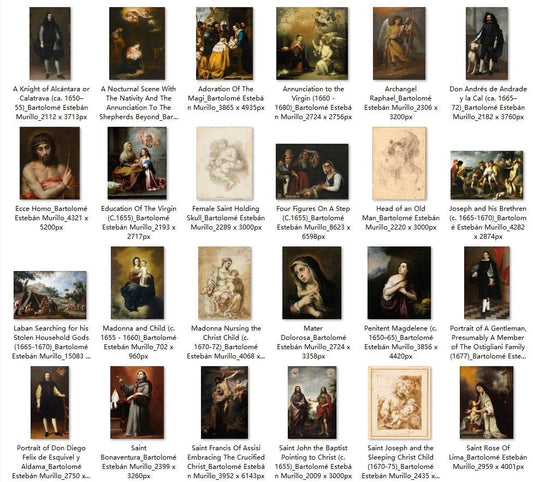 57 Painting Images by Bartolomé Estebán Murillo (Spanish, 1617-1682) - Gandhanra-ART