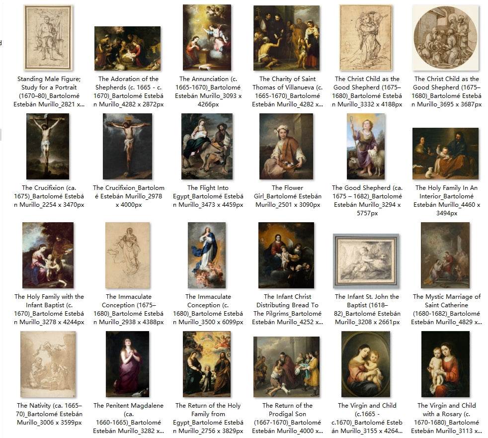 57 Painting Images by Bartolomé Estebán Murillo (Spanish, 1617-1682) - Gandhanra-ART