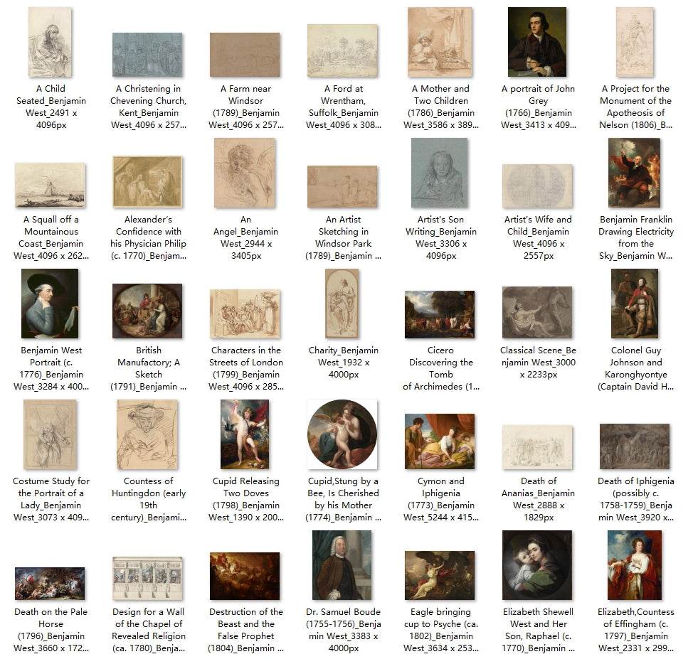 158 Painting Images by Benjamin West (American, 1738-1820) - Gandhanra-ART