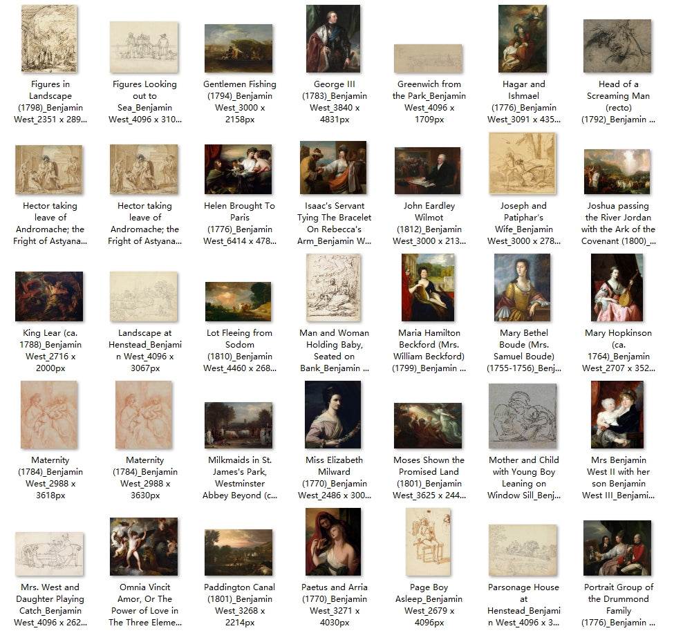 158 Painting Images by Benjamin West (American, 1738-1820) - Gandhanra-ART
