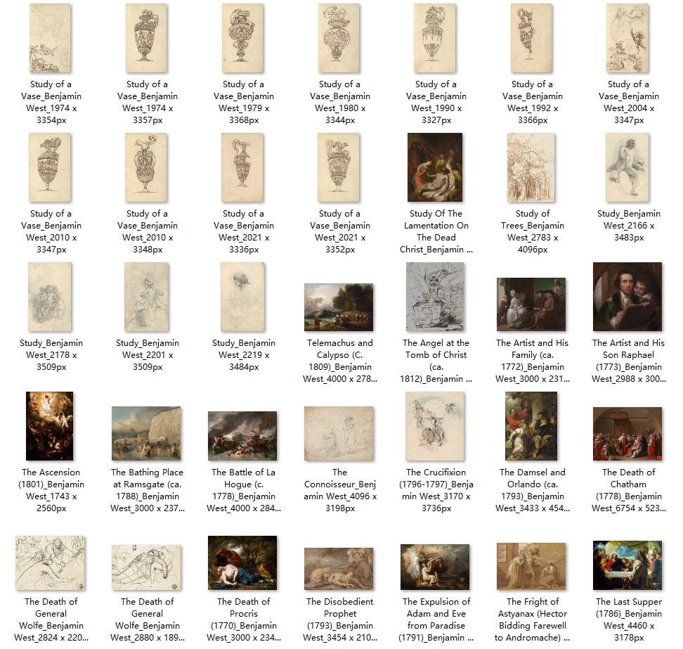 158 Painting Images by Benjamin West (American, 1738-1820) - Gandhanra-ART