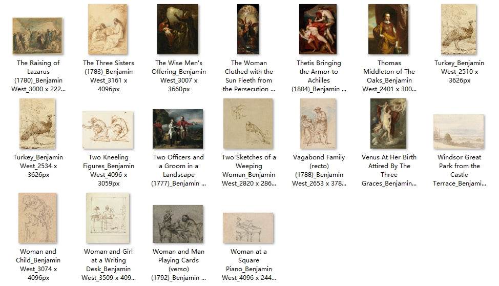 158 Painting Images by Benjamin West (American, 1738-1820) - Gandhanra-ART