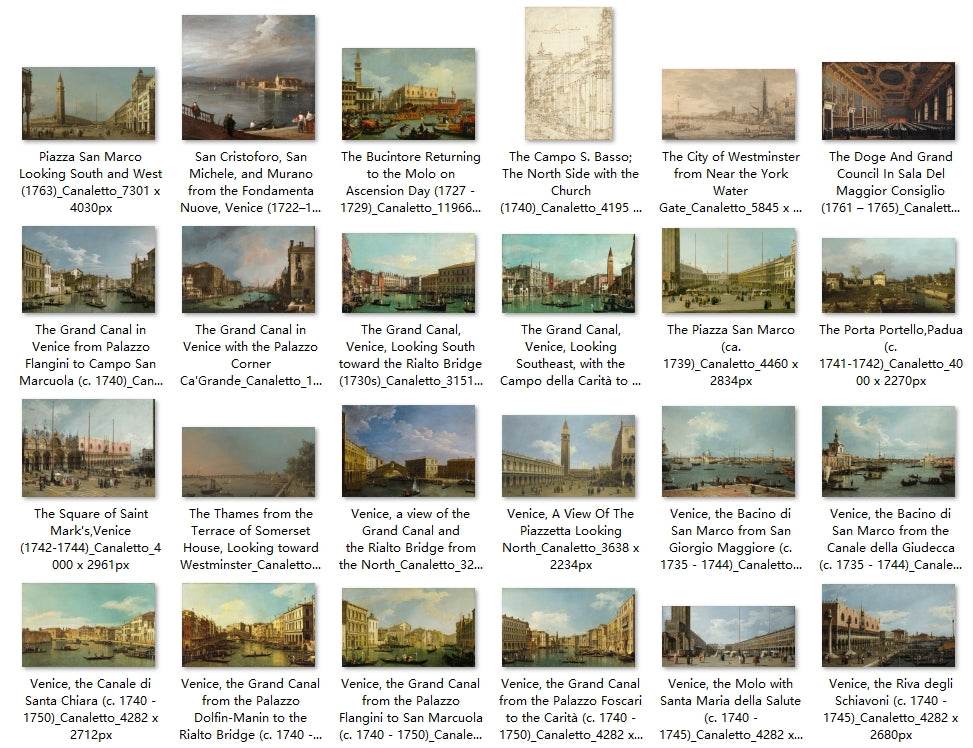 58 Painting Images by Canaletto (Italian, 1697 - 1768) - Gandhanra-ART