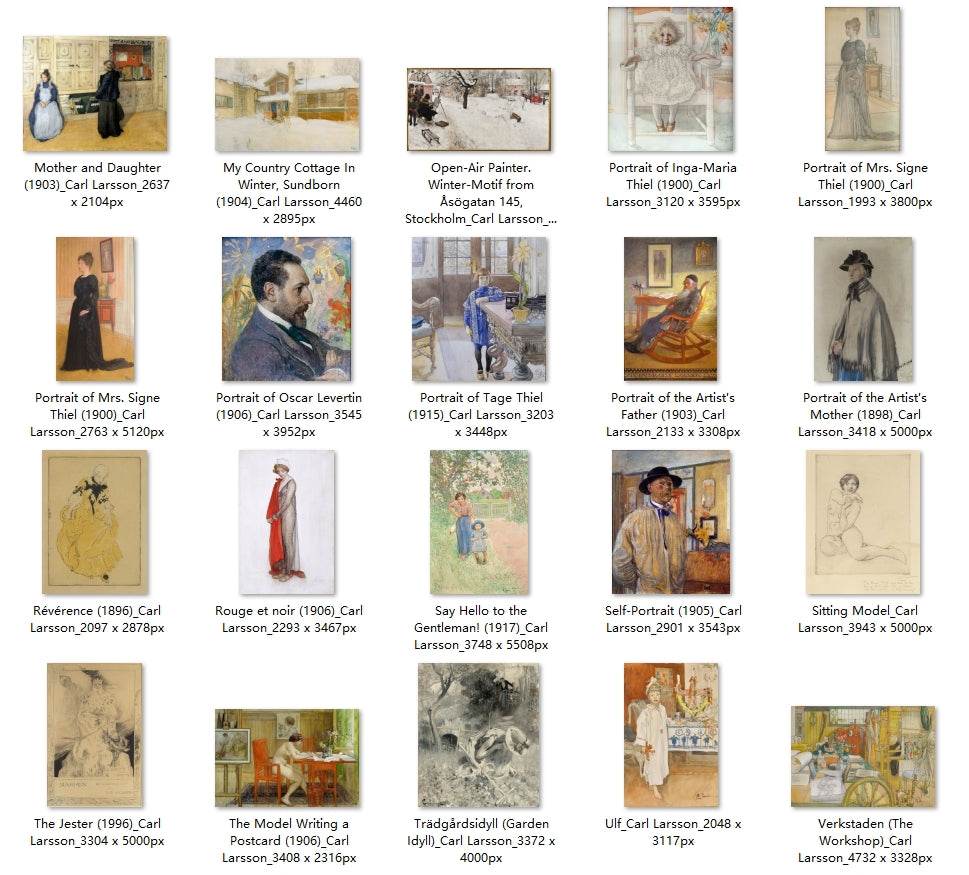 40 Painting Images by Carl Larsson (Swedish, 1853-1919) - Gandhanra-ART