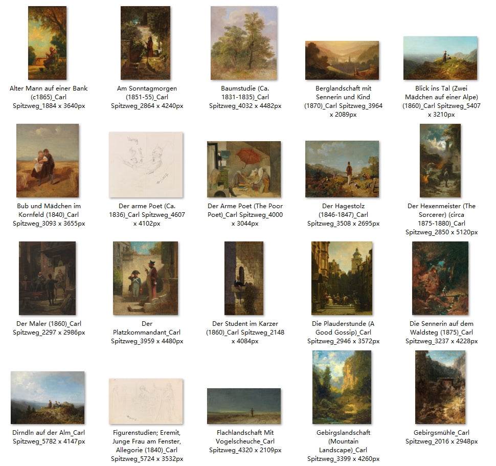 50 Painting Images by Carl Spitzweg (German, 1808-1880) - Gandhanra-ART